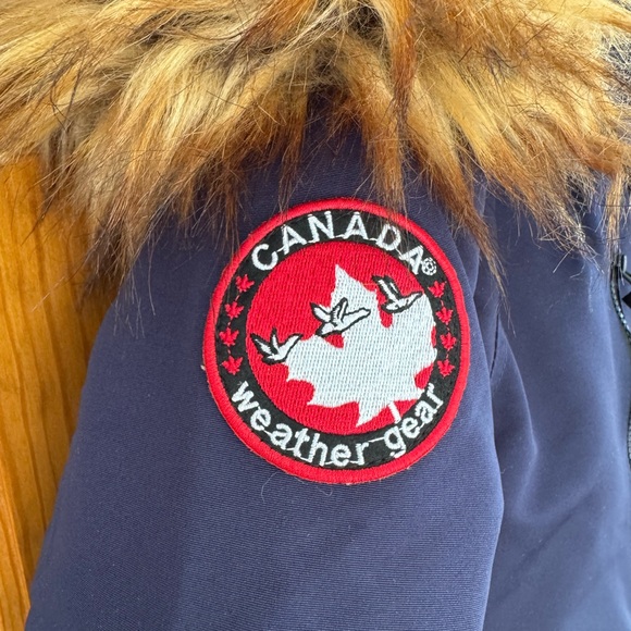 🥶 CANADA Men’s Xl Navy Blue WINTER Parka Coat - Picture 4 of 7